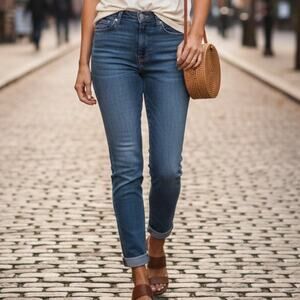 Hudson Blue Blair High rise Straight Crop NWT Jeans 27